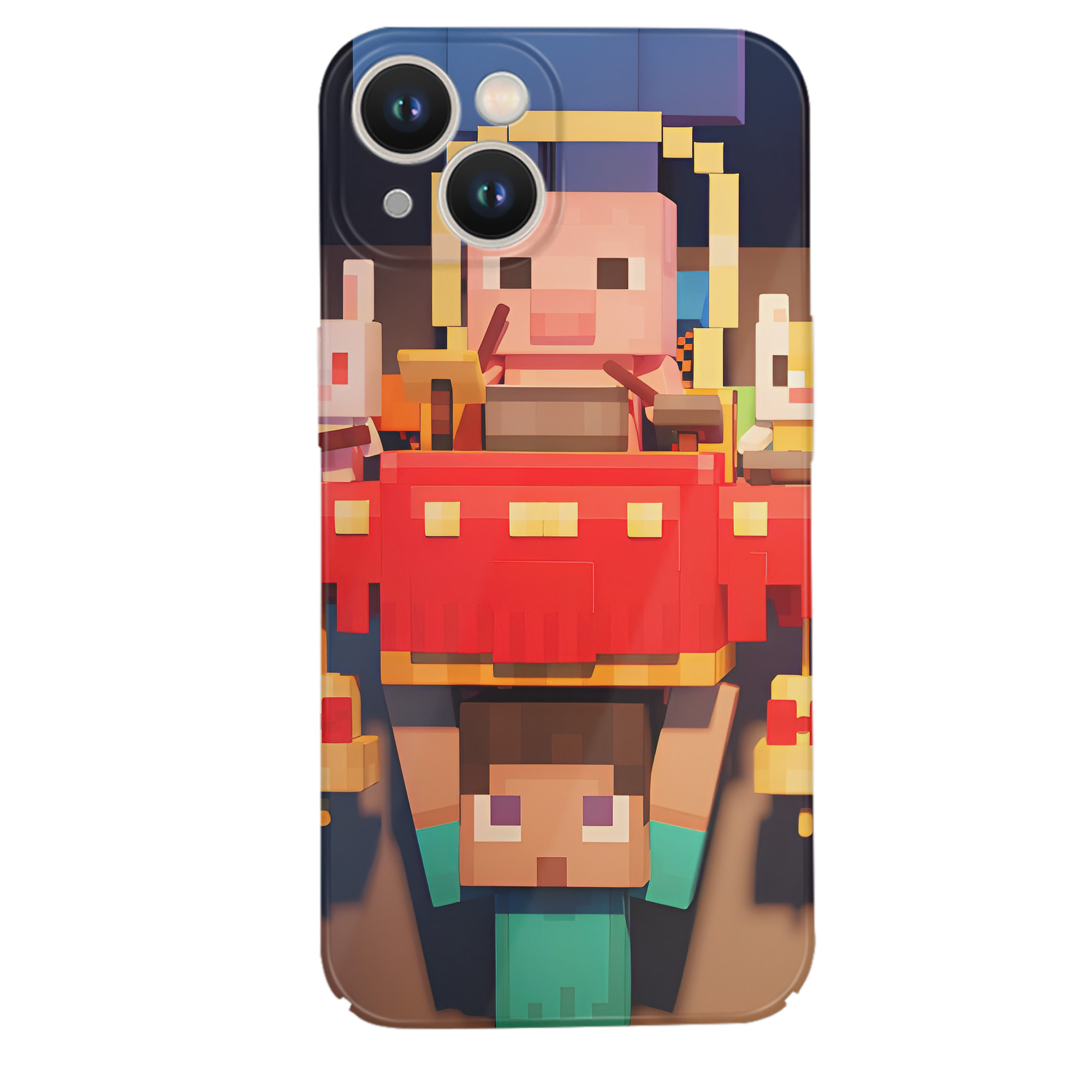 （画像用） マインクラフト ブロックの世界 Minecraft MC Block world 【iPhone 14シリーズ対応】ハードケース